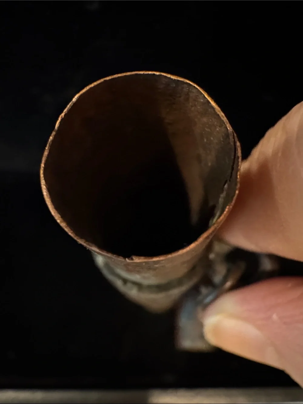 Antique Copper Scroll Holder or Prayer Tube of Asian or Middle Eastern origin
